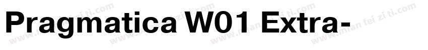 Pragmatica W01 Extra字体转换